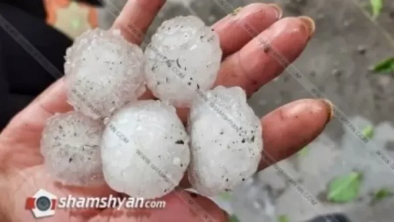 Տաշիրում հավկիթի մեծությամբ կարկուտ է տեղացել