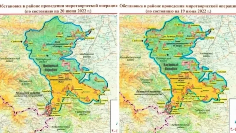 Ստեփանակերտն անհետացել է ՌԴ ՊՆ պաշտոնական կայքի երեկվա քարտեզից