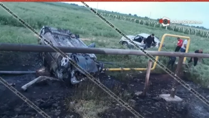 Խոշոր ավտովթար-հրդեհ՝ Արարատի մարզում․ կան վիրավորներ