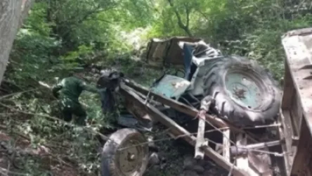 Տրակտորը շրջվել Է և մոտ 50 մ գլորվել է ձորը