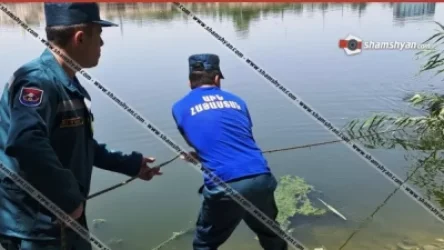 ԼՈՒՍԱՆԿԱՐՆԵՐ․ Լճի մեջ հայտնաբերել են դին և այն ճոպանի միջոցով մոտեցրել ափին