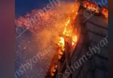 Արաբկիրի եկեղեցու հարևանությամբ խոշոր հրդեհ է բռնկվել