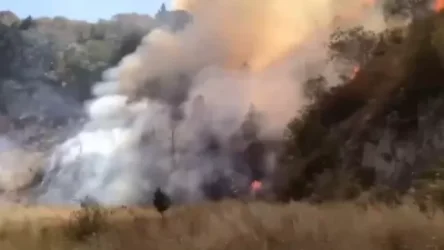 ՏԵՍԱՆՅՈՒԹ․ Խոշոր հրդեհ՝  Բերձորից Աղավնո գնացող ճանապարհին