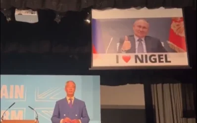 ՏԵՍԱՆՅՈՒԹ. Մեծ Բրիտանիայում քաղաքական գործիչի ելույթը խափանվել է Պուտինի պաստառի պատճառով