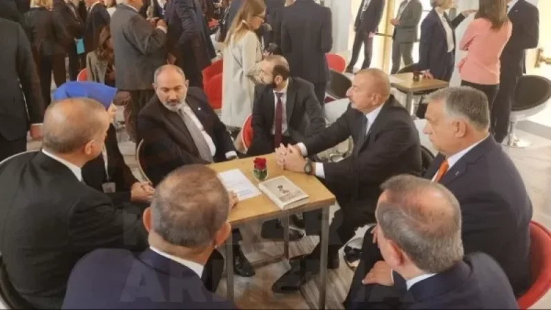 Photo from Joint Conversation of Pashinyan, Erdogan, Aliyev, and Foreign Ministers