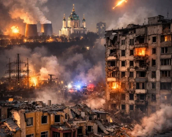 Ուկրաինան ենթարկվել է զանգվածային հարվածների