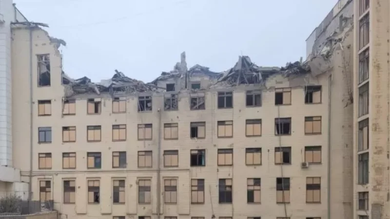 Photographs: Building of University Hit by Shelling in Kharkiv