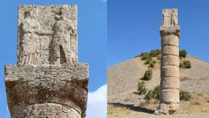 2000-Year-Old Column of Mithridates II and His Sister Collapses in Turkey