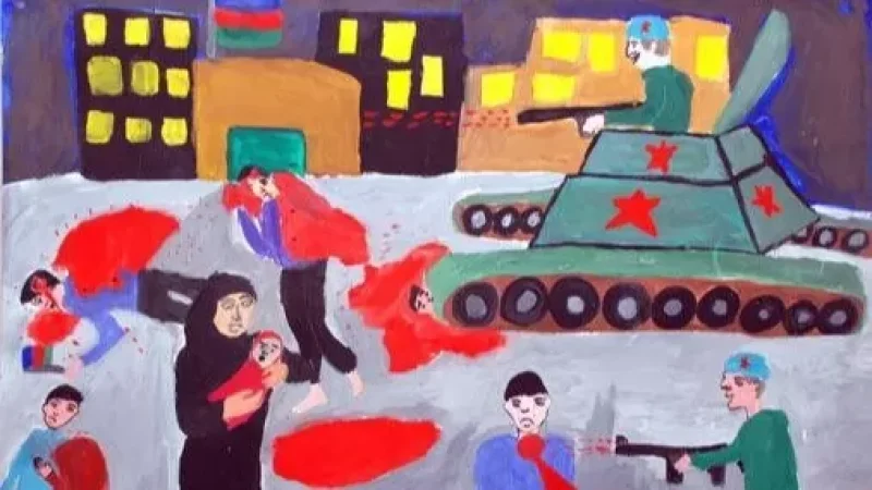 PHOTOS: Knives, Guns, Massacre: What is Taught in Azerbaijani Schools
