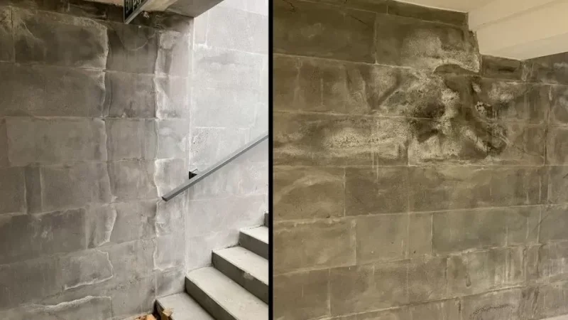 Newly Renovated Underpass Leaks Water, Dampness Seen on Walls and Ceiling