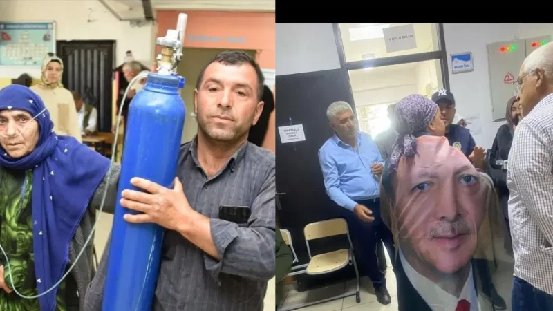 Թթվածնի բալոնով և Էրդողանի նկարով․ ինչպես են քաղաքացիները մասնակցում ընտրությանը