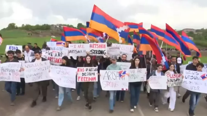 For Artsakh, Against Azerbaijan: Rally and March in Kornidzor