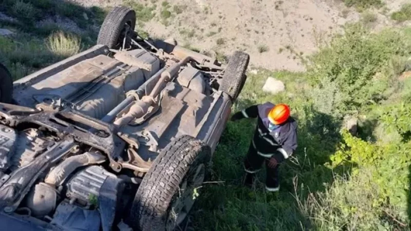 Աղնջաձոր գյուղի մոտակայքում ավտոմեքենան ընկել է ձորը
