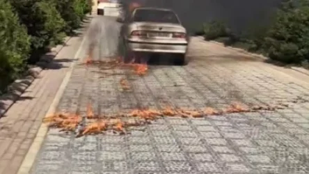 ՏԵՍԱՆՅՈՒԹ. Ադրբեջանցին ի նշան բողոքի, գործադիր իշխանության շենքի դիմաց հրկիզել է իր մեքենան