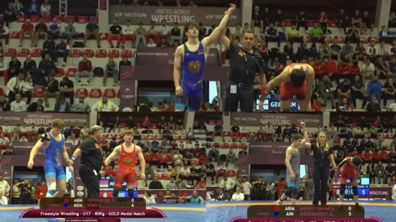 Հայ ըմբիշները 4 մեդալ են նվաճել Եվրոպայի պատանեկան առաջնությունում