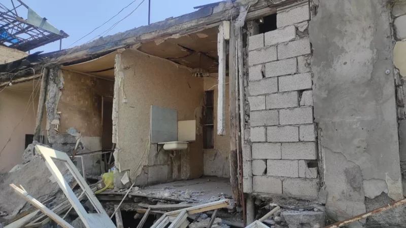 Photos: Wall of a House on Gharibjanian Street Collapses