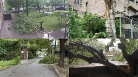 Ուժգին քամին մեծ վնասներ է պատճառել․ գրանցվել է 57 արտակարգ դեպք