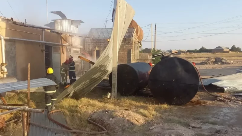 Explosion and Fire in Dalarik: Four Rescue Units Deployed to the Scene