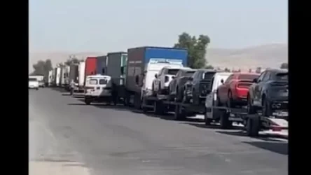 ՏԵՍԱՆՅՈՒԹ. Ղրղզա-ղազախական սահմանին բազմակիլոմետրանոց խցանումներ են առաջացել