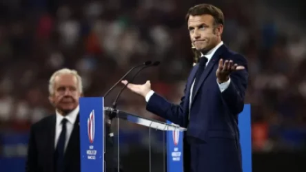 ՏԵՍԱՆՅՈՒԹ. Ռեգբիի աշխարհի գավաթի բացմանը երկրպագուները սուլոցներով են դիմավորել Մակրոնին