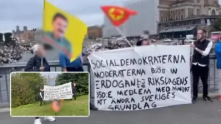 ԼՈՒՍԱՆԿԱՐՆԵՐ․ Շվեդիայի խորհրդարանի շենքի դիմաց այրել են Էրդողանի կերպարանքով խամաճիկը