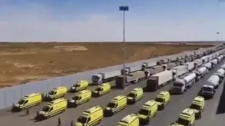 ՏԵՍԱՆՅՈՒԹ. Հումանիտար օգնության հսկայական շարասյունը սպասում է Եգիպտոսից Գազա մտնելուն