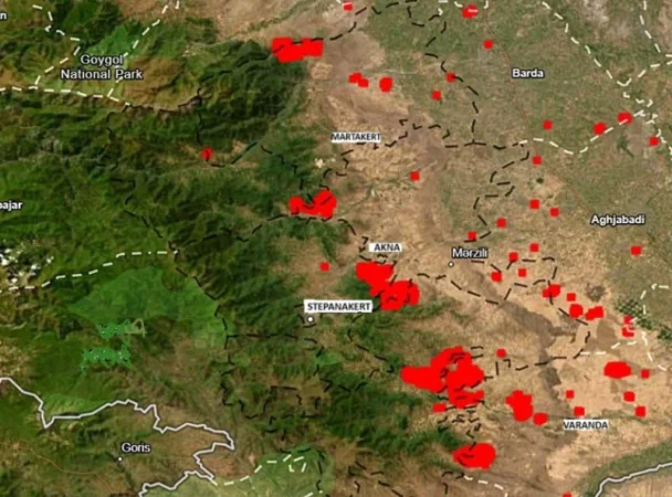 Оկուպաgված Արցախում հրդեհները հասել են Տիգրանակերտի պատմամշակութային արգելոցը և Ամարասի վանական համալիր