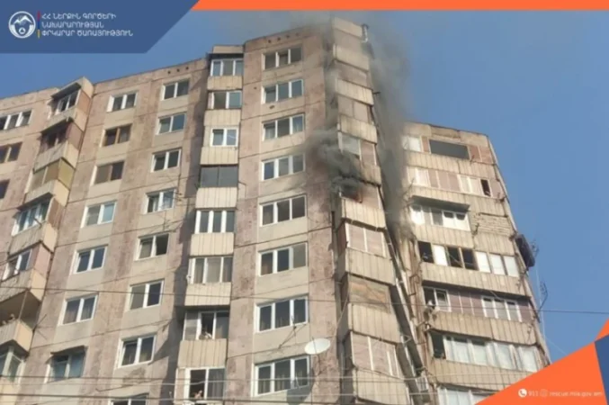 Հրդեհ՝ Երևանի Մառի փողոցի բազմահարկ շենքի բնակարաններից մեկում