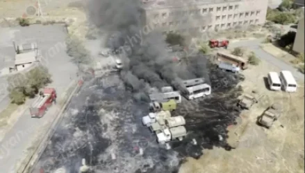 Խոշոր հրդեհ՝ «Հայֆիլմ» կինոստուդիայի տարածքում․ 6 տրանսպորտային միջոց մոխրի են վերածվել