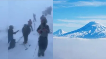 Արարատ լեռան գագաթ բարձրացող լեռնագնացները հայտնվել են բարդ եղանակային պայմանների մեջ