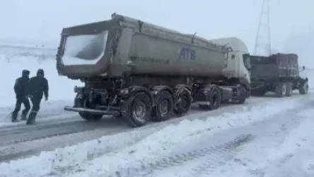 ՏԵՍԱՆՅՈՒԹ. Կցորդիչով բեռնատարն արգելափակվել է ձյան մեջ. ՆԳՆ