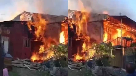 Տաթևում՝ երկհարկանի սեփական տնից, միայն քարե պատերն են մնացել