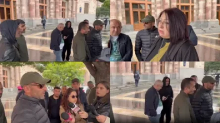 Ակցիա՝ կառավարության շենքի մոտ. բեռնափոխադրումով զբաղվող վարորդները պահանջներ են ներկայացրել