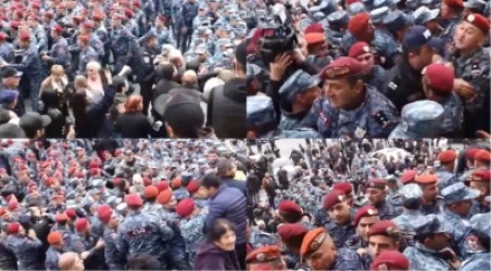 Ծեծկռտուք՝ Գյումրու քաղաքապետարանի դիմաց. կանայք հայտնվել են գետնին. կա տուժած պատգամավոր