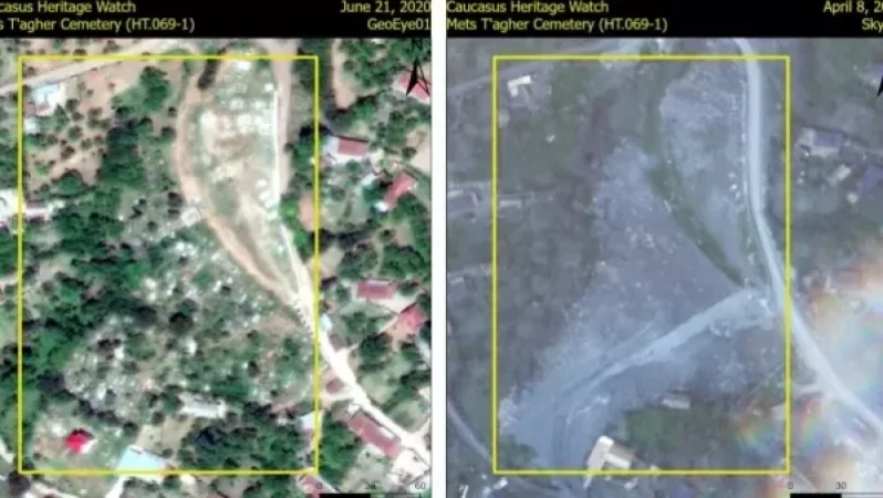 Ադրբեջանցիները ոչնչացրել են Մեծ Թաղեր գյուղի հայկական գերեզմանատունը