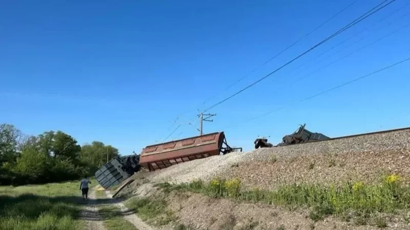 Ղրիմում հացահատիկով լի վագոնները դուրս են եկել ռելսերից