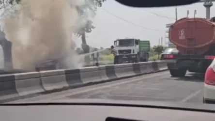 ՏԵՍԱՆՅՈՒԹ. Իսակովի պողոտայում մեքենա է բռնկվել. ՆԳՆ-ից մանրամասնում են