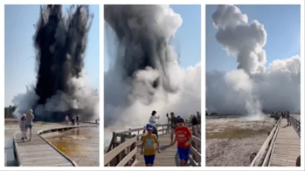 ՏԵՍԱՆՅՈՒԹ. ԱՄՆ-ի Ելոուսթոուն ազգային պարկում գեյզեր է պայթել