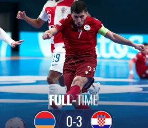 Հայաստան-Խորվաթիա ֆուտբոլային հանդիպումն ավարտվեց 0։3 հաշվով