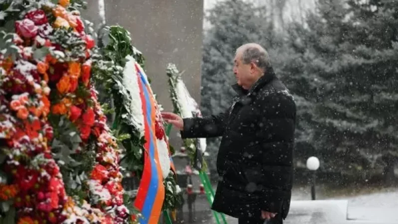 Video: Armen Sarkissian at Yerablur