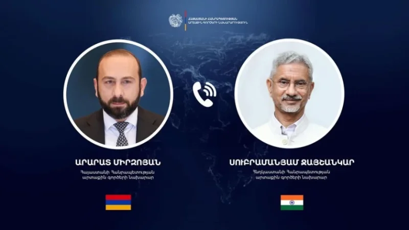 Հայաստանի և Հնդկաստանի ԱԳ նախարարները հեռախոսազրույց են ունեցել