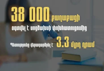 Քաղաքացիներին վճարվել է 3.3 մլրդ դրամի սոցիալական ծախսերի փոխհատուցում