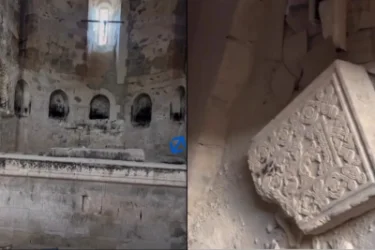 Ադրբեջանցիները վшնդալիզմի են ենթարկել Արցախում գտնվող Երից Մանկանց վանքը