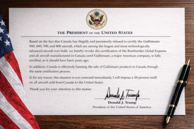 ԱՄՆ-ն չեղարկում է Կանադայում արտադրված ինքնաթիռների հավաստագրումը