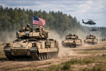 ԱՄՆ-ն մարտական մեքենաներով զորավարժություններ է անցկացրել Ռուսաստանի սահմանին մոտ