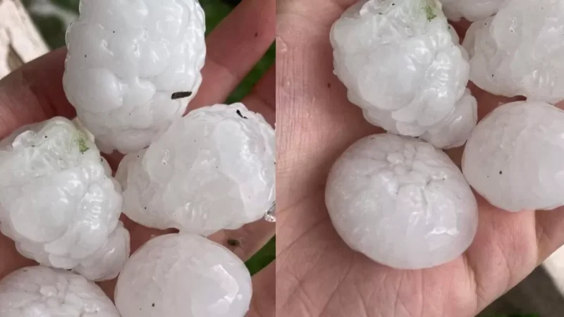 Քիչ առաջ Վանաձորում մեծ չափերի կարկուտ է տեղացել