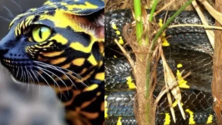 Համացանցում քննարկում են` արդյոք իրական է  կատվի տեսքով այս օձը