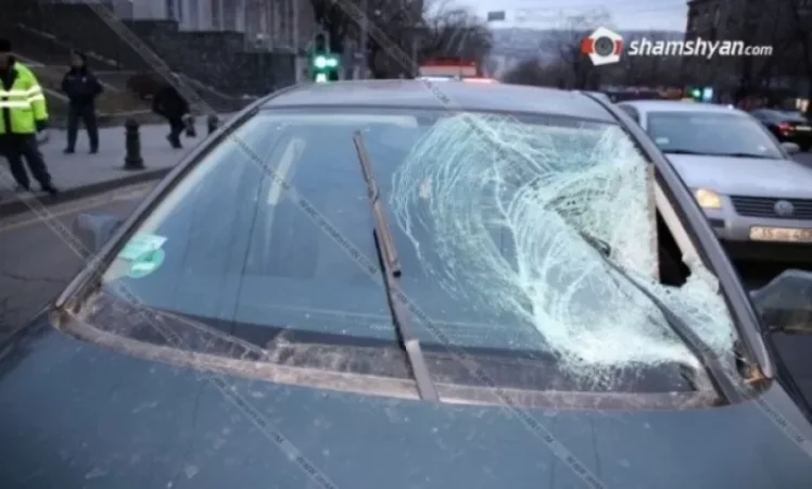 Opel Hits Pedestrian in Yerevan
