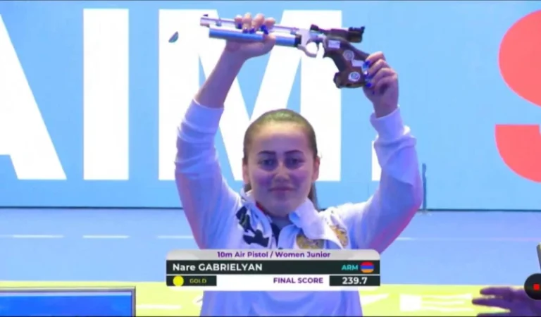 Հայաստանի հրաձգության հավաքականի անդամ Նարե Գաբրիելյանը՝ ոսկե մեդալակիր