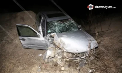 Խոշոր ավտովթարՙ Արմավիրի մարզում. Մեքենան մի քանի պտույտ շրջվել և հայտնվել է ձորակում